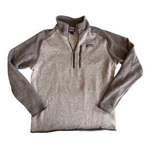 Patagonia Mens Better Sweater 1/4 Zip gray XL large Fleece Jacket Pullover